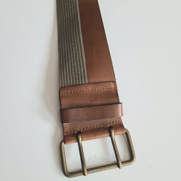 Leather and fabric Sandwich belt - Picture 5 of 7